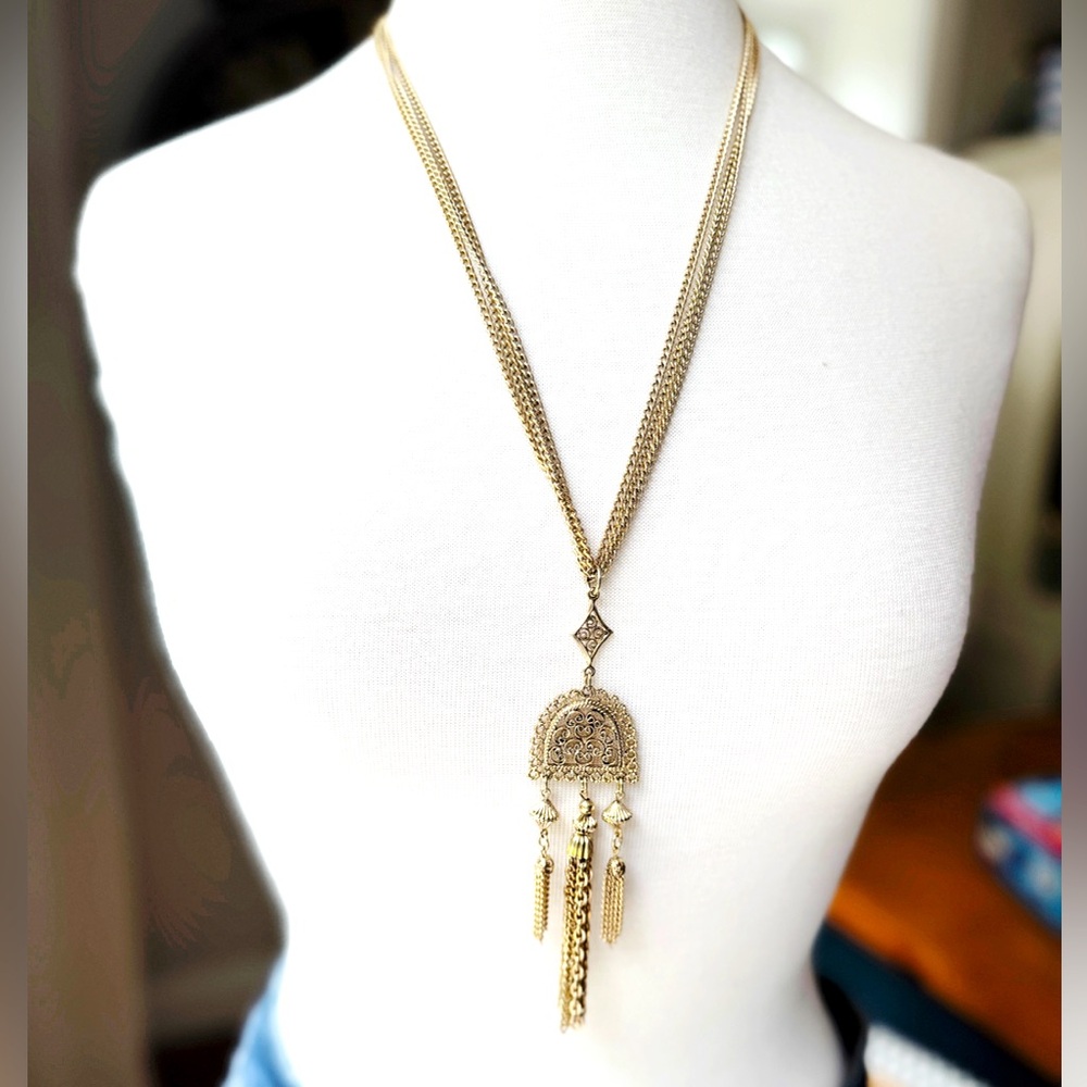 Vintage Multi Chain Chandelier Pendant, like new